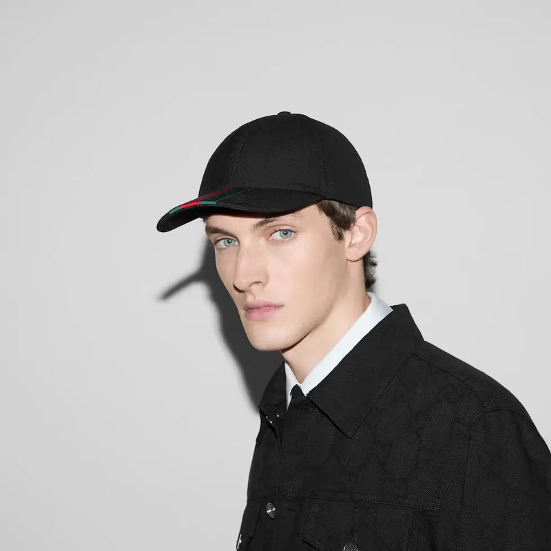 CASQUETTE GUCCI EN TOILE AVEC BANDE WEB