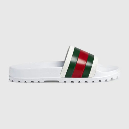 Sandale web Gucci blanc