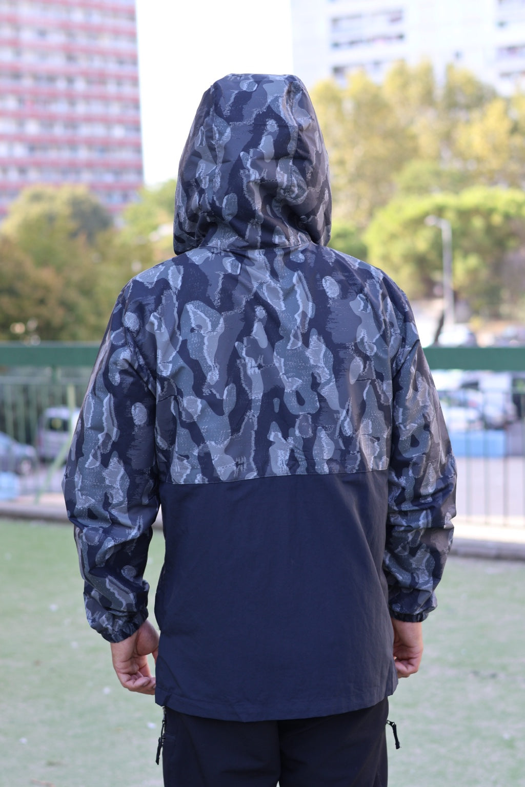 Columbia Spire Valley Novelty noir camouflage – dos-capuche