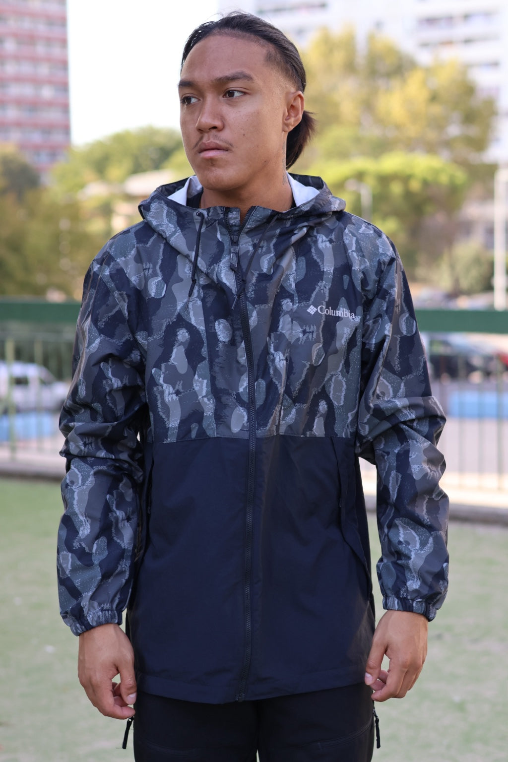Columbia Spire Valley Novelty noir camouflage – face