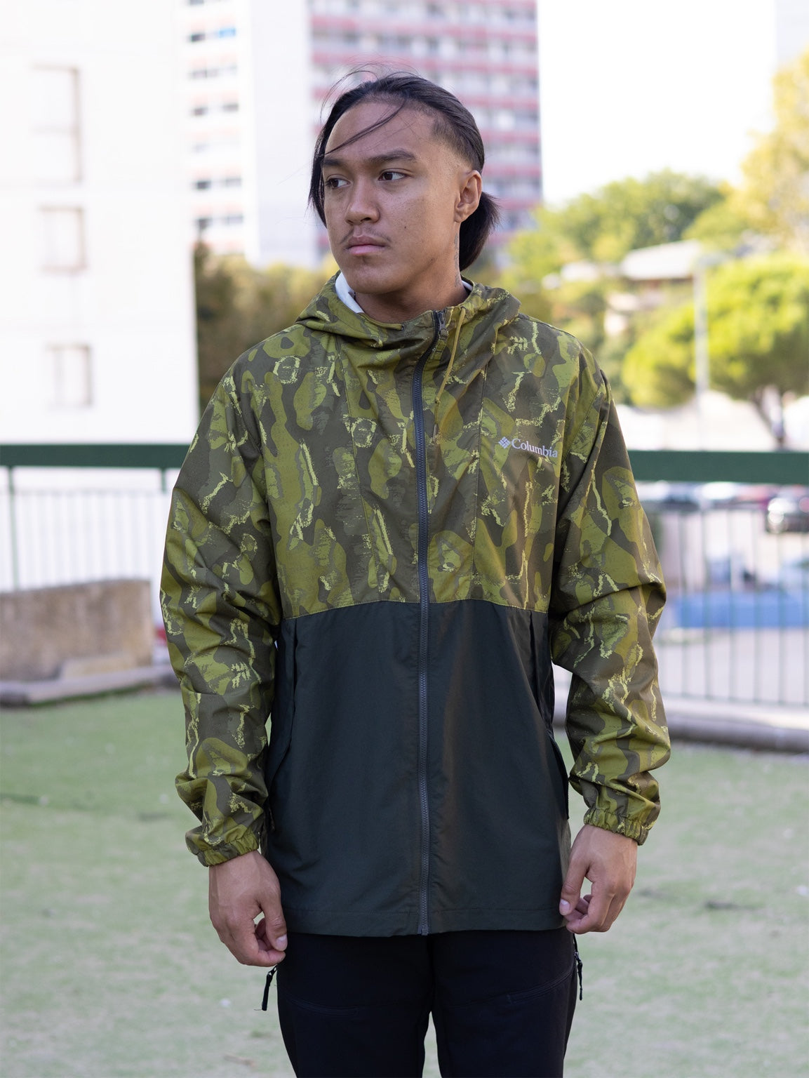 Columbia Spire Valley Novelty vert camouflage – vue de face