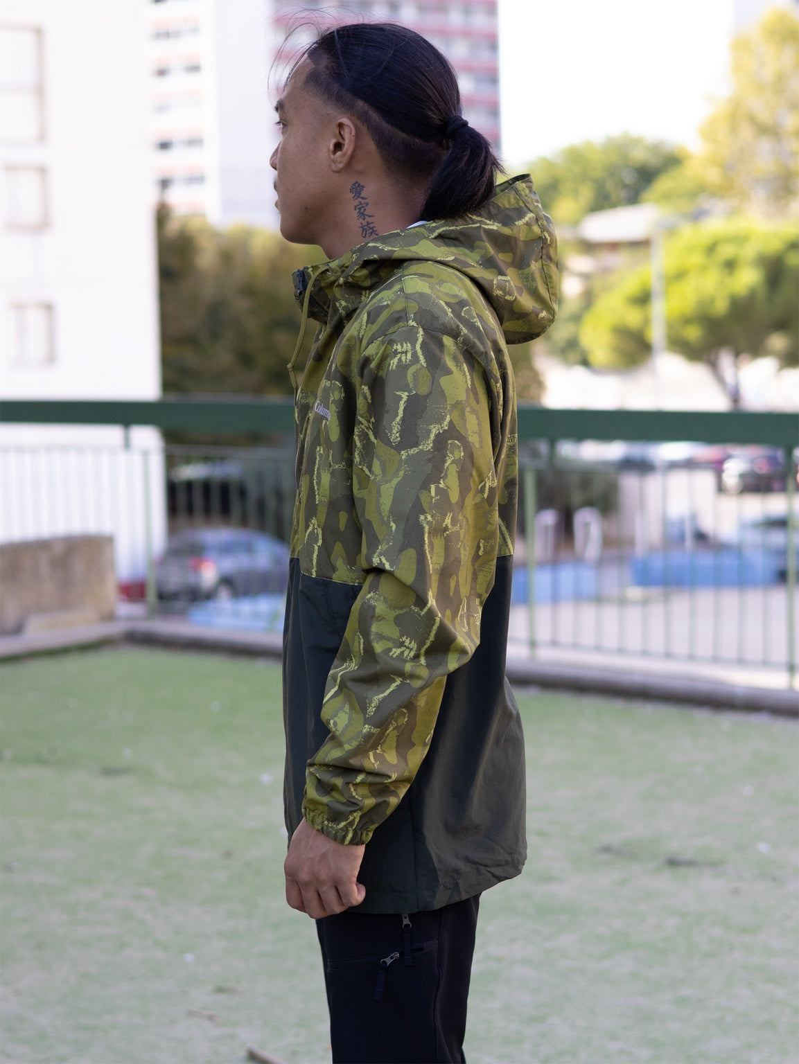 Columbia Spire Valley Novelty vert camouflage – vue de profil